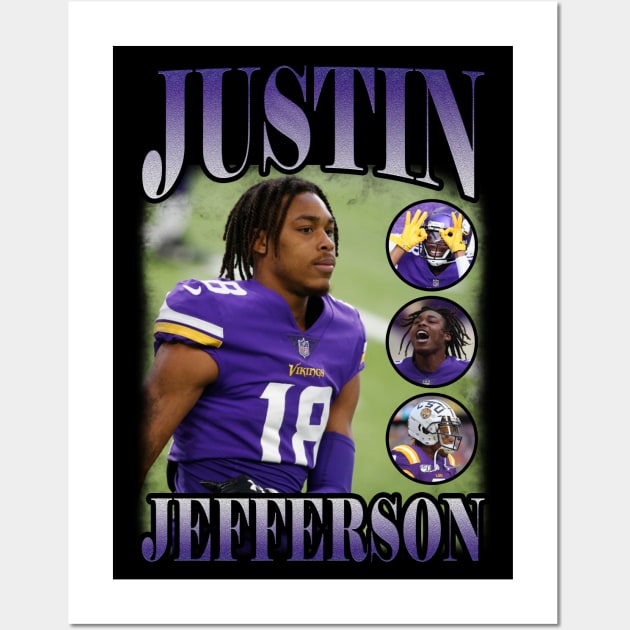 BOOTLEG JUSTIN JEFFERSON Wall Art by hackercyberattackactivity